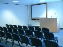 Conference room with AV screen